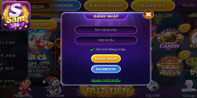 Thủ tục đăng nhập vào SAM86 vô cùng đơn giản Thủ tục đăng nhập vào SAM86 vô cùng đơn giản